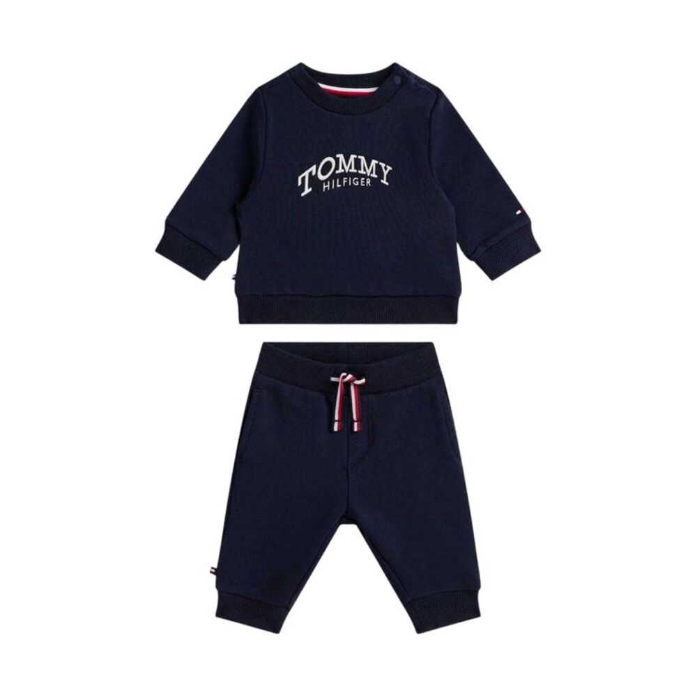 Tommy Hilfiger Childrens/Kids Lettering Sweatshirt & Jogging Bottoms Set / Navy